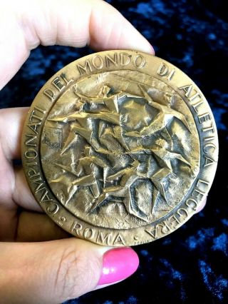 1987 Rome Italy World Championships in Athletics Participant medal by P.  Galina 2