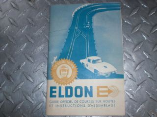 Eldon Official Road Racing Guide & Assembly Instructions.  Pre 70 