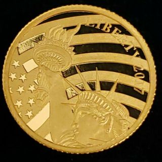 2017 Cook Islands $5 Liberty 1/10th Ounce.  24 Pure Gold Collector Coin 4cil1703