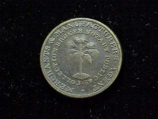 1846 Charleston,  SC WW Wilbur slave auctioneer pictorial merchant token 2