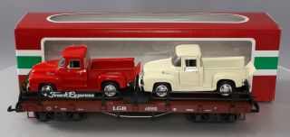 Lgb 45590 Flatcar W/pickup Trucks Ex/box