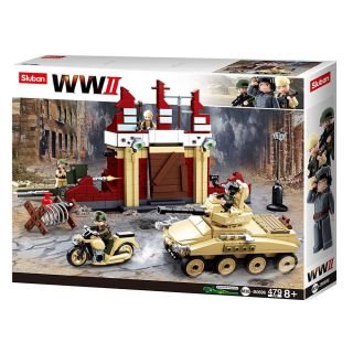 Sluban Kids Army Building Stalingrad Building Toy Blocks Wwii Series Battle