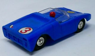 Vintage ELDON 1/32 Scale Ford GT Roadster Slot Car Blue needs Guide 3
