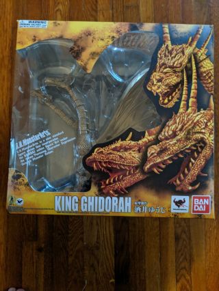 Godzilla Bandai Tamashii Nations S.  H.  Monsterarts King Ghidorah (slight Damage)