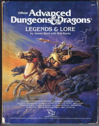 Legends & Lore (advanced Dungeons & Dragons Ad&d 1984 Tsr 2013)