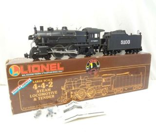 Lionel Large Scale G 4 - 4 - 2 Steam Locomotive & Tender W/ Box - 8 - 85103 - A.  T.  S.  F.