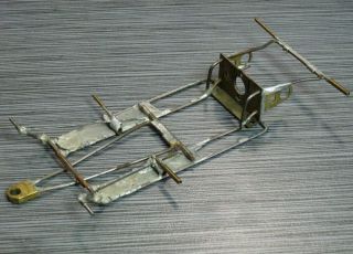 Slot Car Custon Scratch Built Wire Brass Drag Inline Chassis Vintage 1/24 Scale