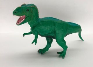 Vtg 1996 Safari Ltd Tyrannosaurus T - Rex Green Dinosaur Toy Figure 4 " Tall