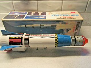 Apollo X Moon Challenger Rocket 1960 Old Vintage Battery Operated Nomura
