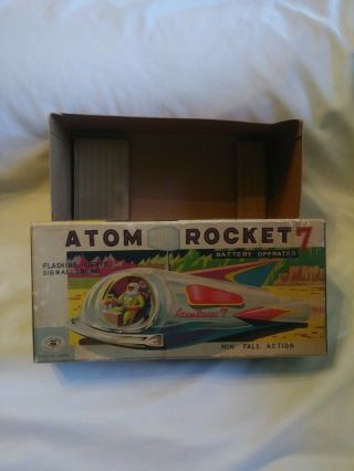 1962 Atom Rocket 7 Modern Toys Empty Box Only Collectible