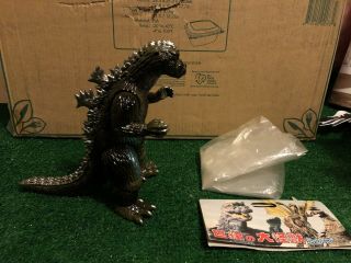 Marmit 1955 Godzilla Exclusive 9” Green Vinyl W/ Black Spray Kaiju Sofubi Figure