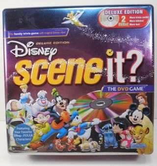 Disney Pixar Deluxe Edition Scene It? Dvd Board Game In Tin Box Mickey Mouse