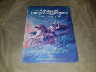 Advanced Dungeons & Dragons Legends & Lore - Hard Cover - 1984 - Tsr 2013