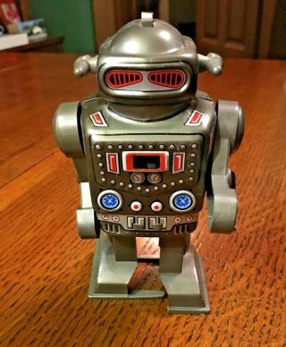 Vintage Wind - Up Robot,  The Robot Captain,  Yone,  Tin & Plastic,  Japan,  70s