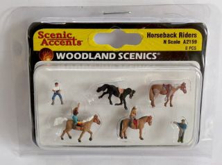 Woodland Scenics A2159 Horseback Riders - N Scale Figures
