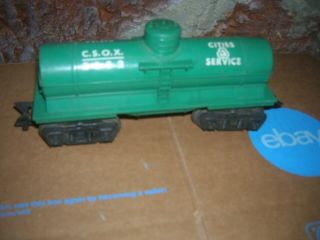 Vintage O Scale Marx Tin Cities Service Csox 2532 Train Tanker Car Toy