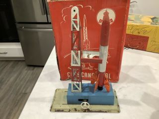 Strenco Space Rocket Launcher 60’s Germany Cape Canaveral 12 Inches High