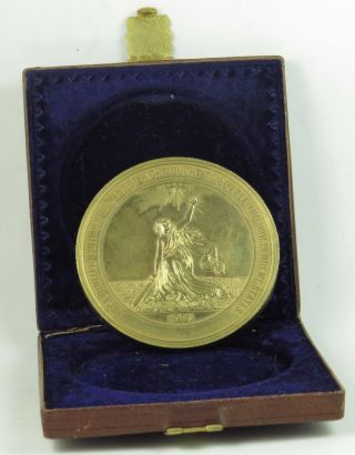 1876 U.  S.  Centennial Exposition Commemorative Medal Gilt Copper Julian Cm 11
