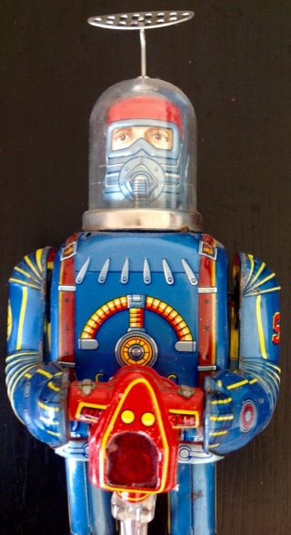 Daiya Space Conqueror Robot Tin Battery Operated.  1950 