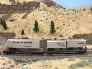 N Scale Atlas Southern Pacific And Rio Grande Piggyback Flats