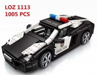 1113 Mini Blocks Diy Kids Building Toys Puzzle 1:18 Loz Police Car Model