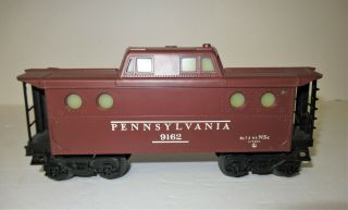 Lionel O Scale Pennsylvania 9162 Brown Caboose (blt - 53) Lighted -