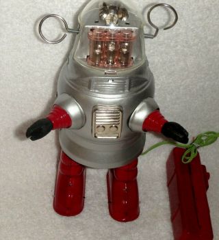 Robby Robot Piston Action Lighted Walking Robot Battery Operated NIB 2