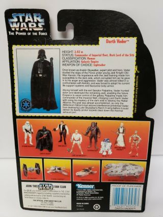 Vintage 1995 Star Wars DARTH VADER Lightsaber/Remove Cape The Power Of The Force 2