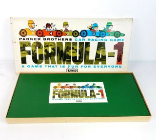 Vintage 1963 Parker Brothers Formula 1 Car Racing Board Game Complete