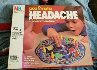 1986 Pop O Matic Headache Milton Bradley Game 4709 Popomatic Vtg Complete
