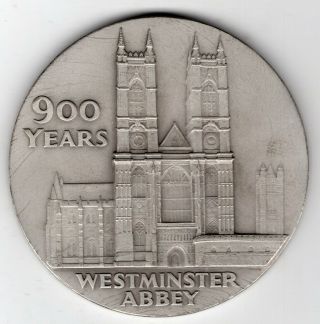 1965 British Silver Medal For 900th Anniver.  Of Wesminster Abbey,  By Royal