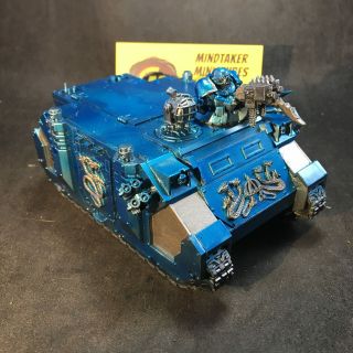 Chaos Space Marine - Rhino (painted Plastic With Alpha Legion Doors)