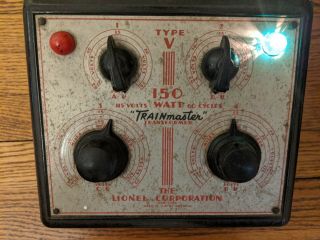 Vintage Lionel Trainmaster 4 Control Transformer Type V 150 Watt 4 Controller Nr