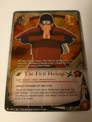 The First Hokage [great Founder Of The Leaf] Us041 Rare 1st Ed Naruto Ccg