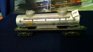 Lionel Vintage Post - War Silver No.  6465 O/o27 Sunoco 2 - Dome Tank Car