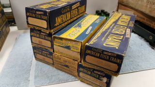 American Flyer Group Of 7 Empty S Gauge Boxes For Train Cars