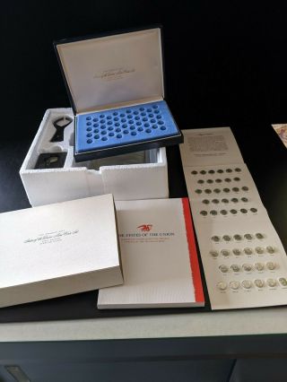 Franklin First Edition Sterling Silver States Of The Union Mini - Coin Set