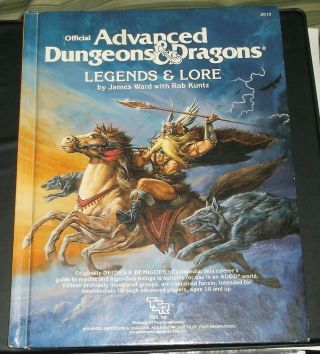 Official Advanced Dungeons & Dragons Legends And Lore By James Ward W/ Rob Kuntz