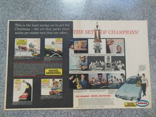 Vintage 1962 Aurora Ford Grand National Ho Slot Car Advertisement