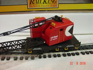 Mth Rk American Crane Cp Rail In Red/black 20 - 79329 Car 402212 Exob
