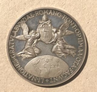 Pope Pius XII Silver Papal Medal 1956 2