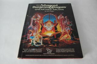 Vtg Advanced Dungeons And Dragons Unearthed Arcana Rpg Game Book 1985 Gygax Ad&d