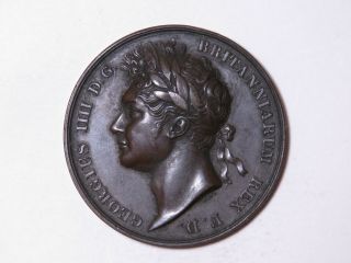 1821 Great Britain King George Iv Coronation Medal - 35 Mm Bronze Pistrucci