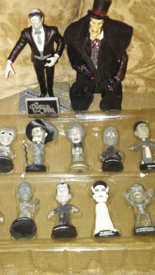Universal Monsters Little Big Heads - Silver Screen - Full Set - Plus 2 Monsters