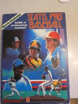 Vintage Sports Illustrated Statis Pro Baseball Game Avalon Hill Game Of Strategy