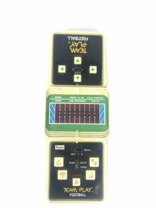 Coleco Classic Team Play Football Head To Head.  Vintage Electronic Handheld Game