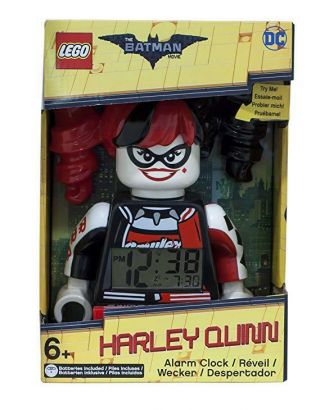 Lego Batman Movie Harley Quinn Kids Minifigure Alarm Clock Red/black Plastic Nib