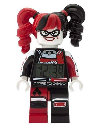 Lego Batman Movie Harley Quinn Kids Minifigure Alarm Clock Red/Black Plastic NIB 2