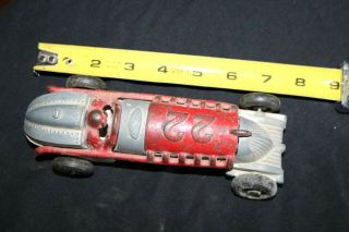 Vintage Hubley Cast Iron Indy Racer Toy Race Car 22 Mpn 2330 Made In Usa