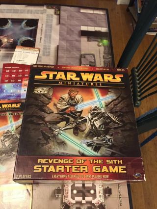 Star Wars Miniatures Revenge Of The Sith Starter Game Complete,  41 Extra Figure
